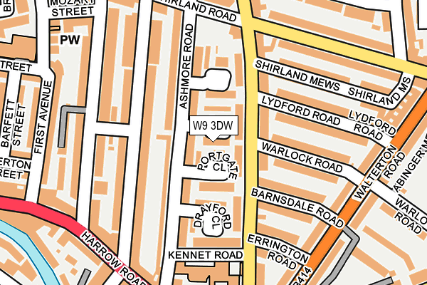 W9 3DW map - OS OpenMap – Local (Ordnance Survey)