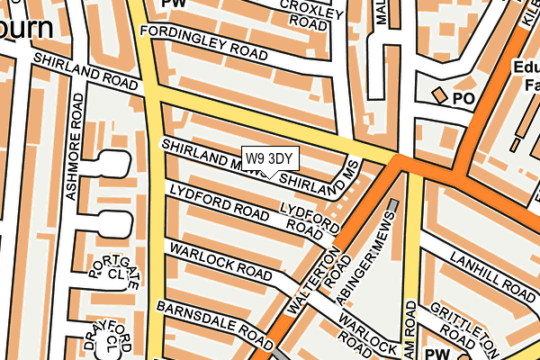 W9 3DY map - OS OpenMap – Local (Ordnance Survey)