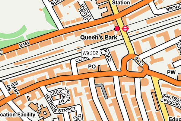 W9 3DZ map - OS OpenMap – Local (Ordnance Survey)