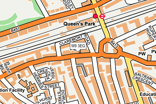 W9 3EG map - OS OpenMap – Local (Ordnance Survey)