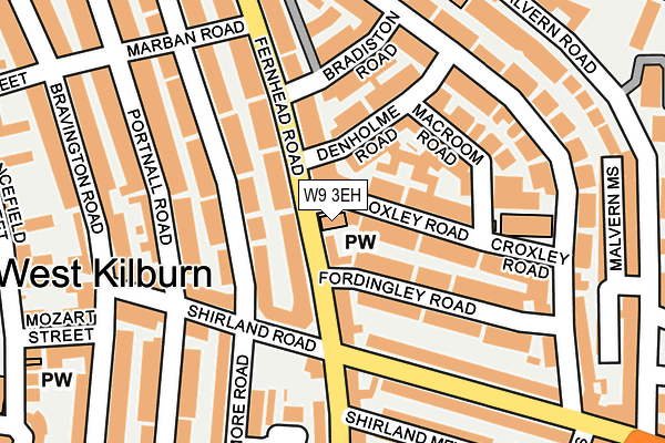 W9 3EH map - OS OpenMap – Local (Ordnance Survey)