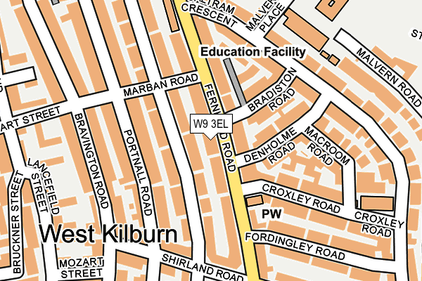 W9 3EL map - OS OpenMap – Local (Ordnance Survey)