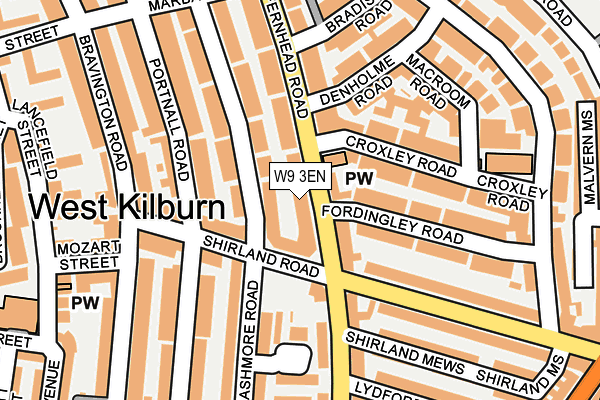 W9 3EN map - OS OpenMap – Local (Ordnance Survey)