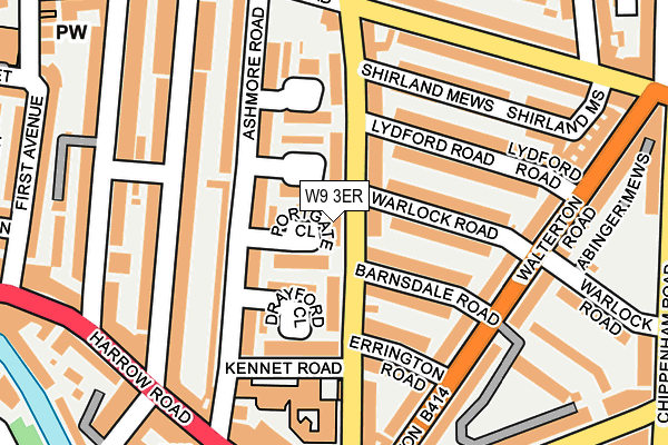 W9 3ER map - OS OpenMap – Local (Ordnance Survey)