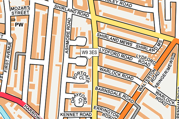 W9 3ES map - OS OpenMap – Local (Ordnance Survey)