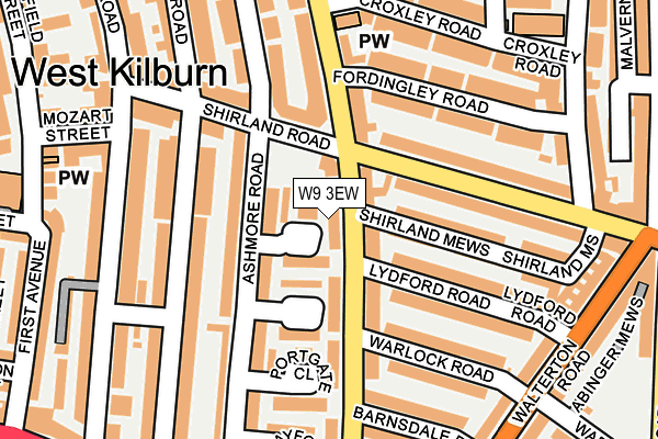 W9 3EW map - OS OpenMap – Local (Ordnance Survey)