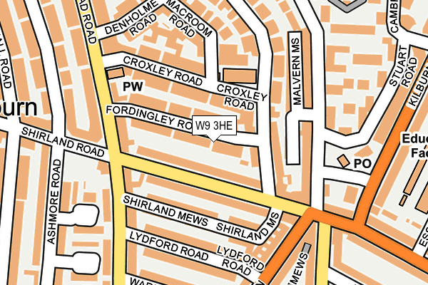 W9 3HE map - OS OpenMap – Local (Ordnance Survey)