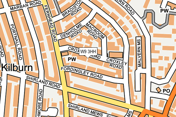 W9 3HH map - OS OpenMap – Local (Ordnance Survey)