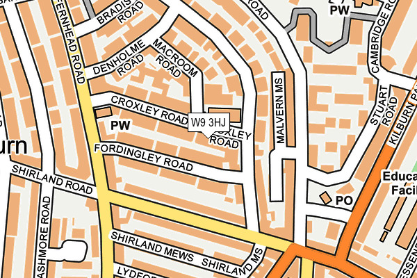 W9 3HJ map - OS OpenMap – Local (Ordnance Survey)