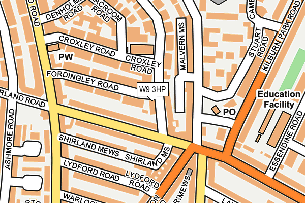 W9 3HP map - OS OpenMap – Local (Ordnance Survey)