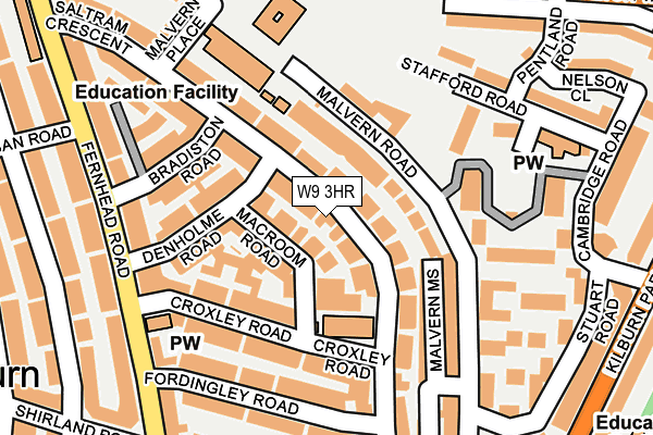 W9 3HR map - OS OpenMap – Local (Ordnance Survey)