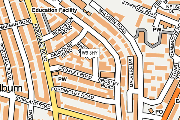 W9 3HY map - OS OpenMap – Local (Ordnance Survey)