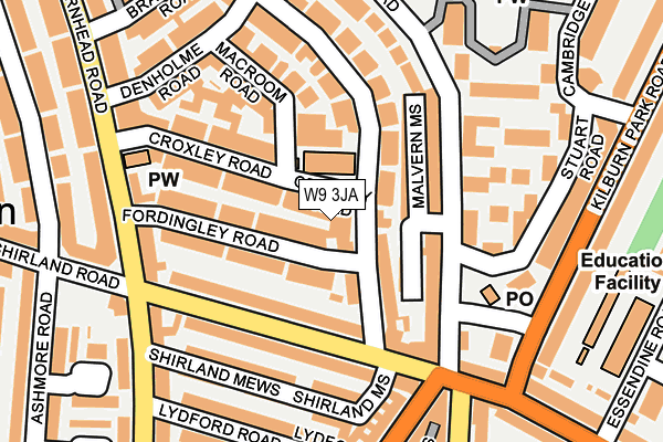 W9 3JA map - OS OpenMap – Local (Ordnance Survey)