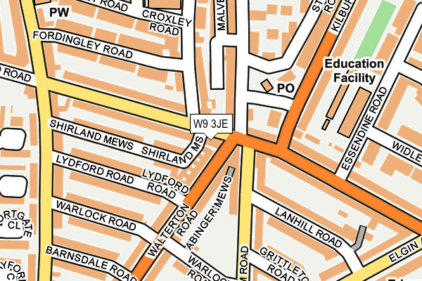 W9 3JE map - OS OpenMap – Local (Ordnance Survey)