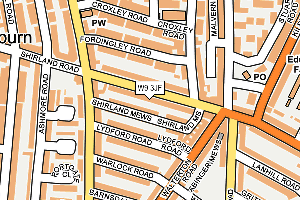 W9 3JF map - OS OpenMap – Local (Ordnance Survey)