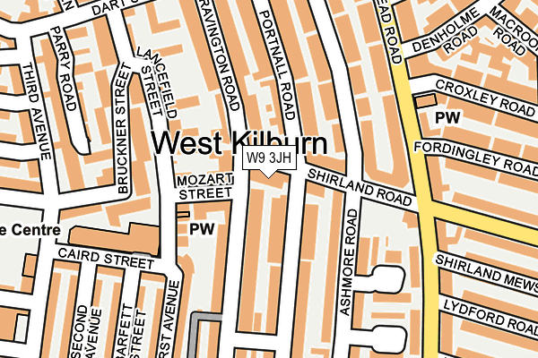 W9 3JH map - OS OpenMap – Local (Ordnance Survey)