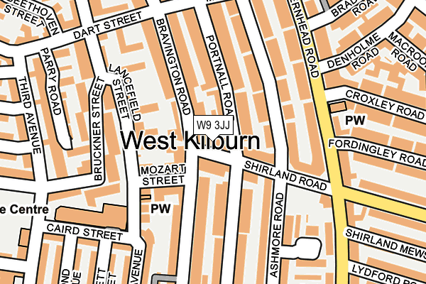 W9 3JJ map - OS OpenMap – Local (Ordnance Survey)