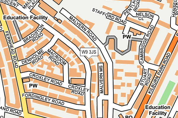 W9 3JS map - OS OpenMap – Local (Ordnance Survey)