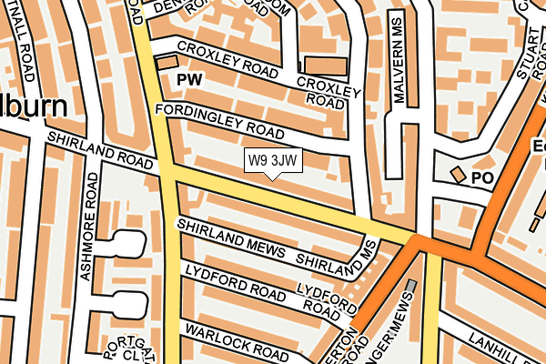 W9 3JW map - OS OpenMap – Local (Ordnance Survey)