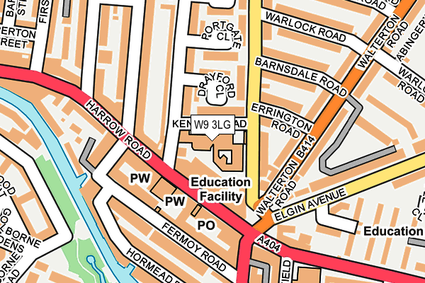 W9 3LG map - OS OpenMap – Local (Ordnance Survey)