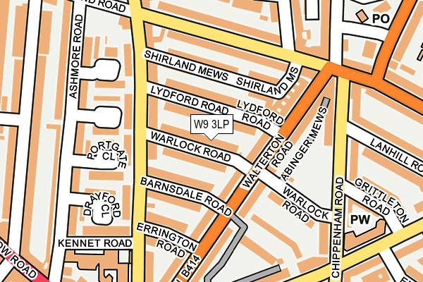 W9 3LP map - OS OpenMap – Local (Ordnance Survey)