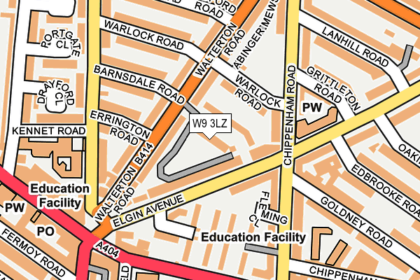 W9 3LZ map - OS OpenMap – Local (Ordnance Survey)