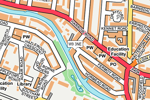 W9 3NE map - OS OpenMap – Local (Ordnance Survey)