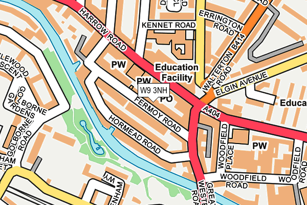 W9 3NH map - OS OpenMap – Local (Ordnance Survey)