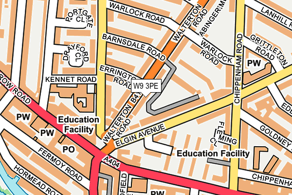 W9 3PE map - OS OpenMap – Local (Ordnance Survey)
