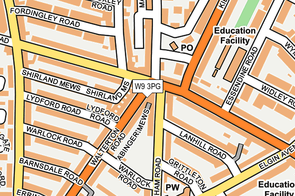W9 3PG map - OS OpenMap – Local (Ordnance Survey)