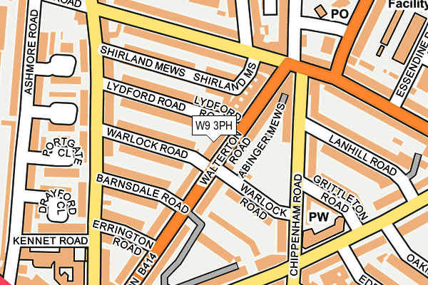 W9 3PH map - OS OpenMap – Local (Ordnance Survey)