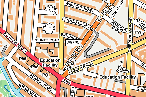 W9 3PN map - OS OpenMap – Local (Ordnance Survey)