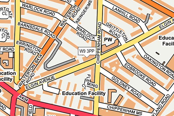 W9 3PP map - OS OpenMap – Local (Ordnance Survey)