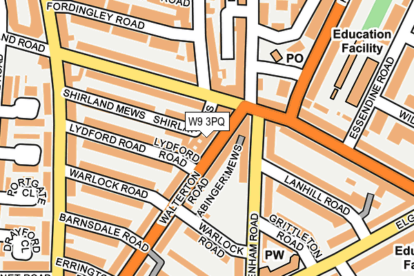 W9 3PQ map - OS OpenMap – Local (Ordnance Survey)