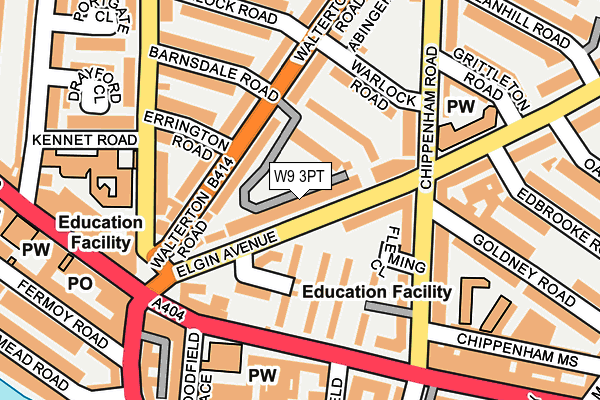 W9 3PT map - OS OpenMap – Local (Ordnance Survey)