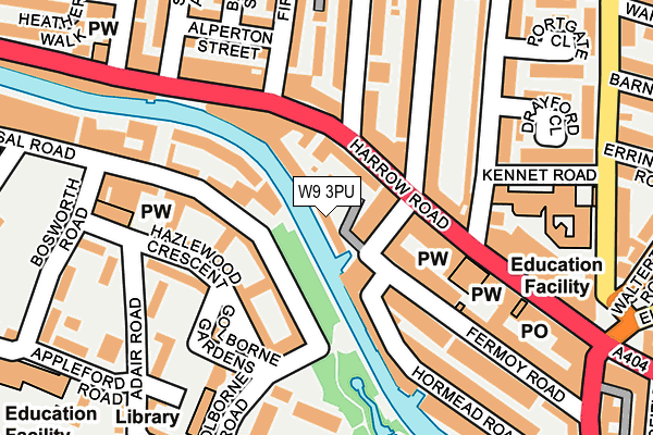 W9 3PU map - OS OpenMap – Local (Ordnance Survey)