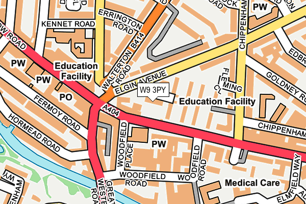 W9 3PY map - OS OpenMap – Local (Ordnance Survey)