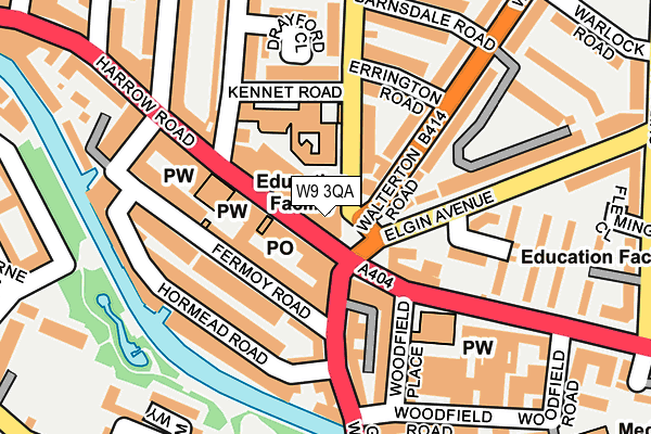 W9 3QA map - OS OpenMap – Local (Ordnance Survey)