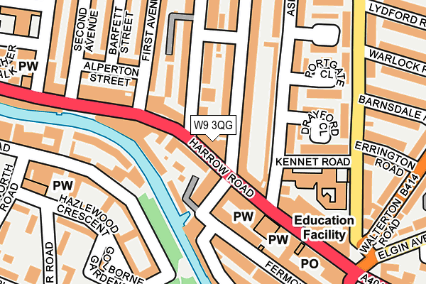 W9 3QG map - OS OpenMap – Local (Ordnance Survey)