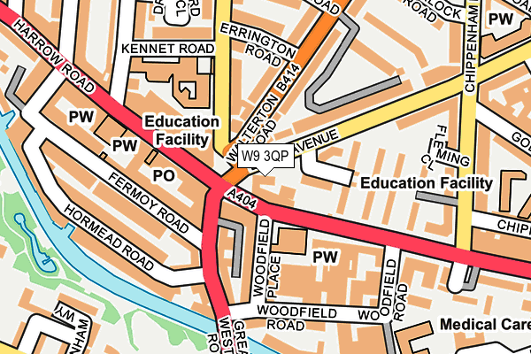 W9 3QP map - OS OpenMap – Local (Ordnance Survey)
