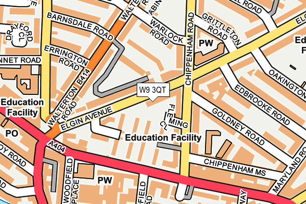 W9 3QT map - OS OpenMap – Local (Ordnance Survey)