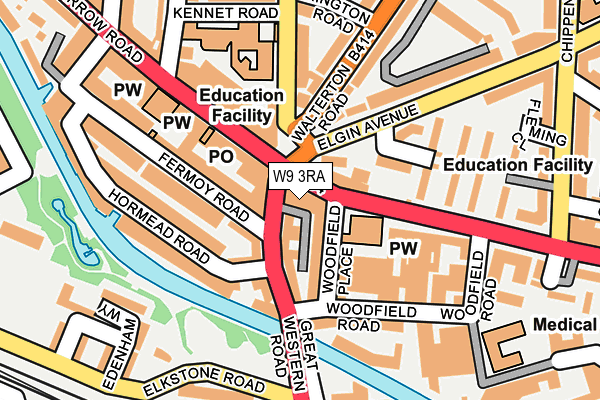 W9 3RA map - OS OpenMap – Local (Ordnance Survey)