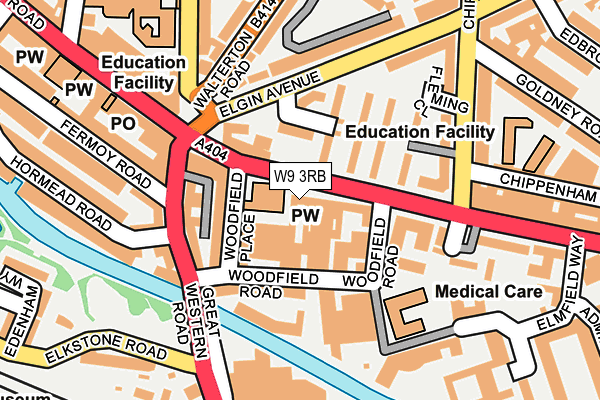 W9 3RB map - OS OpenMap – Local (Ordnance Survey)