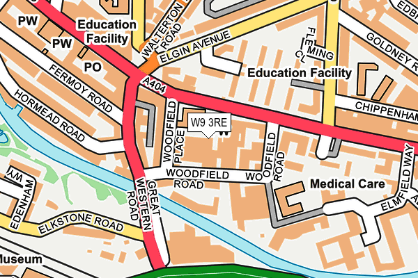 W9 3RE map - OS OpenMap – Local (Ordnance Survey)