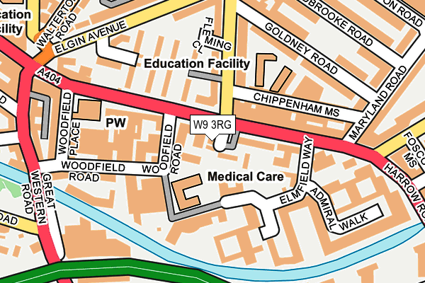 W9 3RG map - OS OpenMap – Local (Ordnance Survey)