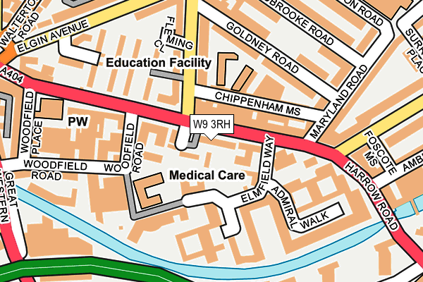 W9 3RH map - OS OpenMap – Local (Ordnance Survey)