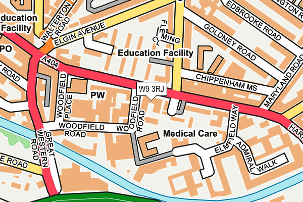 W9 3RJ map - OS OpenMap – Local (Ordnance Survey)