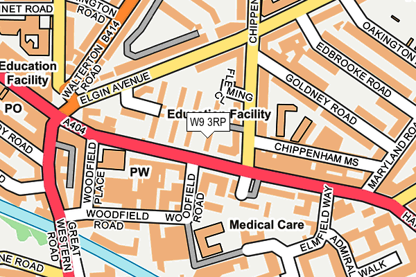 W9 3RP map - OS OpenMap – Local (Ordnance Survey)