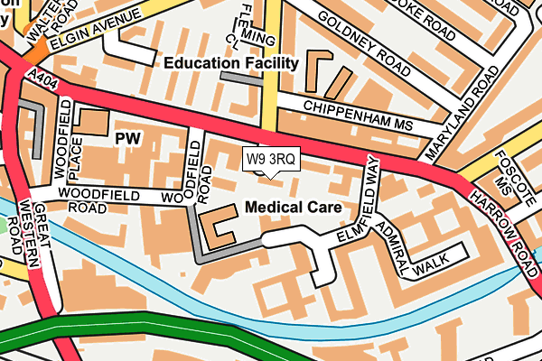 W9 3RQ map - OS OpenMap – Local (Ordnance Survey)