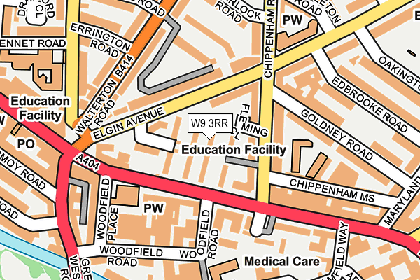 W9 3RR map - OS OpenMap – Local (Ordnance Survey)